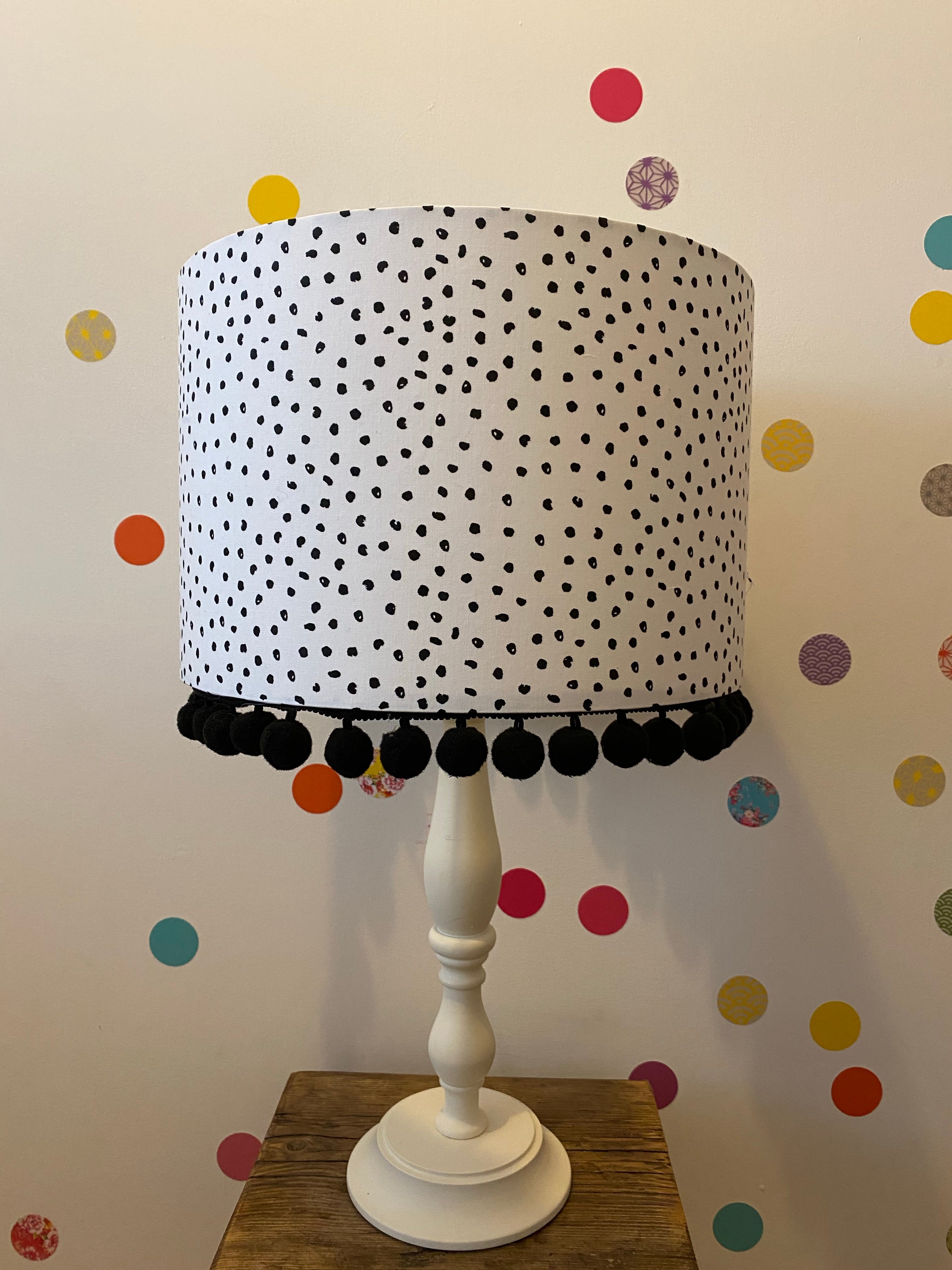 Dalmatian Pompom lampshade