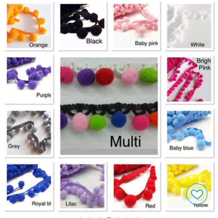 Rainbows fabric pompom letter