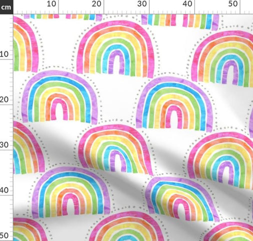 Rainbows fabric pompom letter