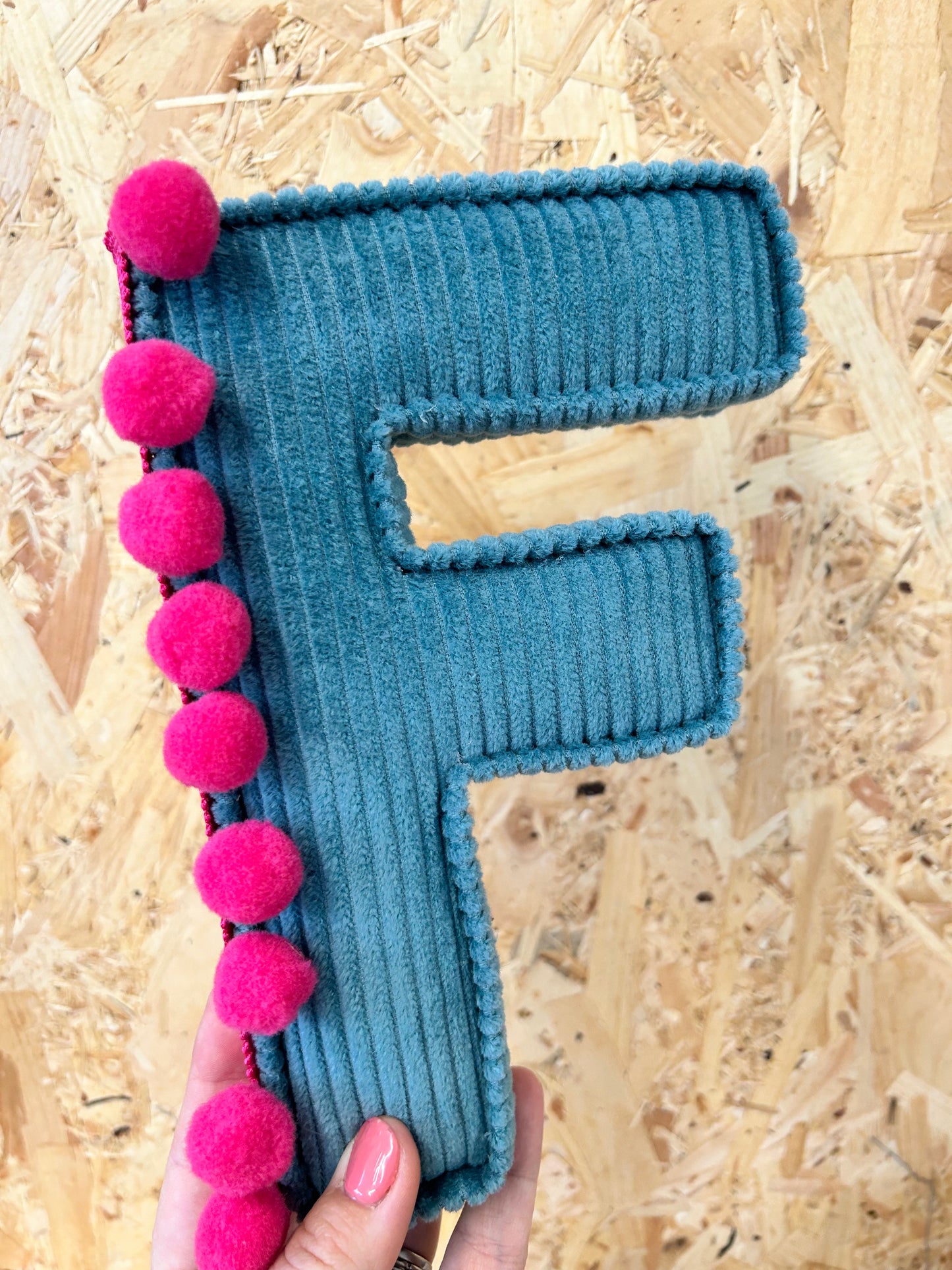 pompom corduroy letters