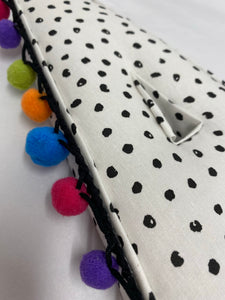 Dalmatian fabric pompom letter